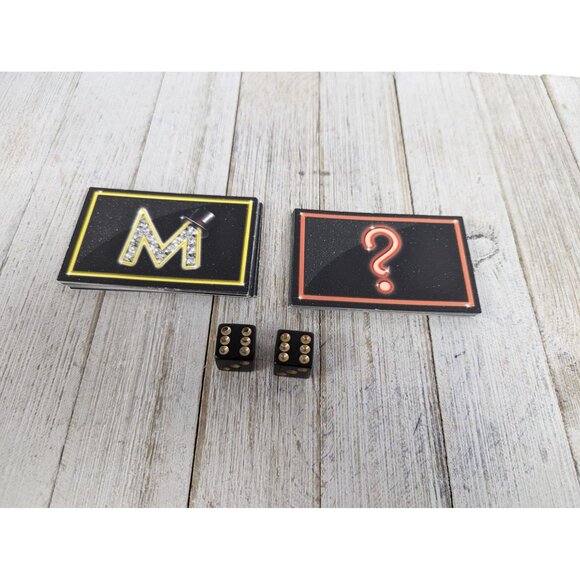 Monopoly Empire Replacement Game Pieces 2013 Chance Empire Cards Black Gold Dice - Picture 1 of 6